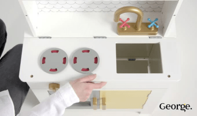 Wooden Foldaway Kitchen Toys & Character at ASDA