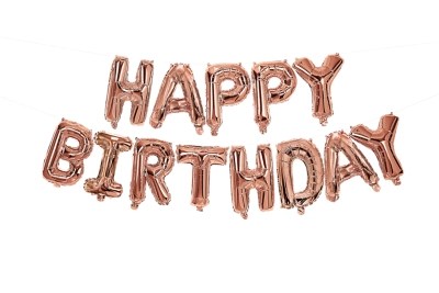 RoseGold Foil Balloon Happy Birthday Banner Toys & Character