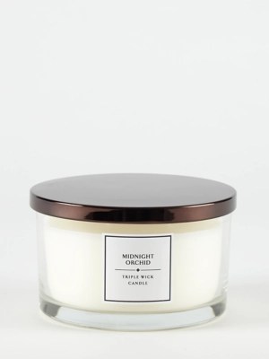 Midnight Orchid Triple Wick Candle Home at ASDA