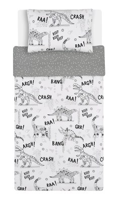 Search results for black and white bedding. black and white robot dinosaurs easy care duvet set
