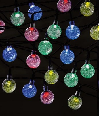 Multicoloured Bubble Ball Solar String Lights Outdoor & Garden