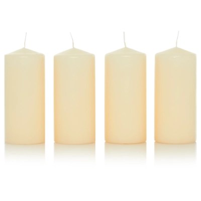 Cream Medium Candles Set of 4 Home at ASDA