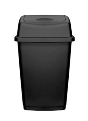 Black Swing Bin 50L Home at ASDA