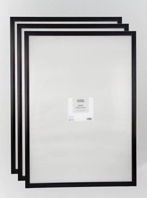 Black Poster Photo Frames 3 Pack Home at ASDA