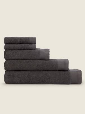 Charcoal Cotton Bath Towel Range Home at ASDA
