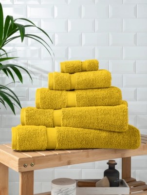 Mustard Super Soft Cotton Towel Range Home at ASDA
