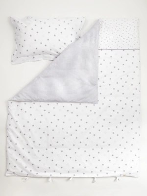 Billie Faiers Grey Star Print Duvet Set Toddler Home at ASDA