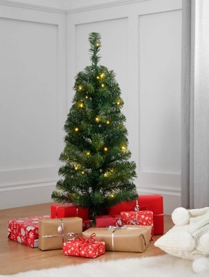 3Ft Pre Lit Artificial Christmas Trees Everlands 3ft White Grandis