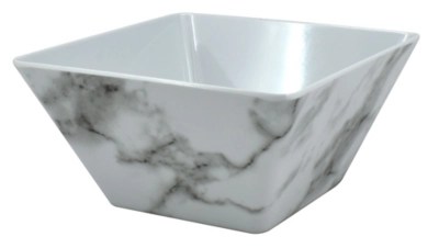 Grey & White MarbleEffect Small Melamine Bowl Home at ASDA