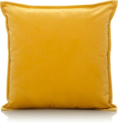 Large Honey Velvet Cushion Home at ASDA