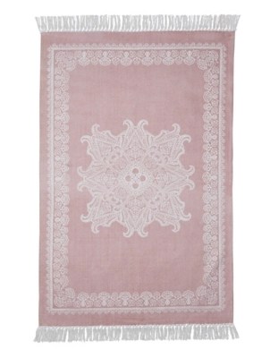 Pink Mandala Print Cotton Rug Home at ASDA