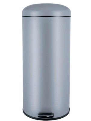 Grey Pedal Bin 30L Home at ASDA