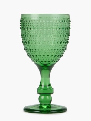 Green Goblet Wine Glass 4Pack Home at ASDA