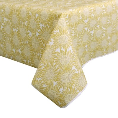 Yellow Sunflower Wipe Clean Tablecloth Home at ASDA