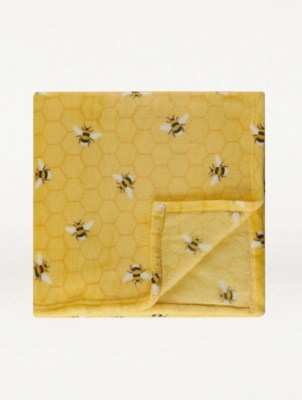 Yellow Bee Super Soft Throw Home at ASDA