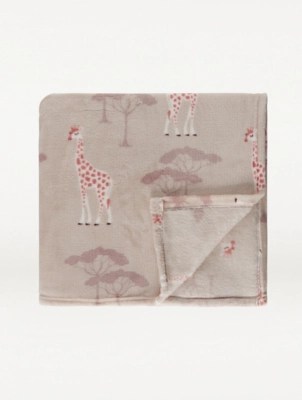 Brown Giraffe Super Soft Throw Home at ASDA