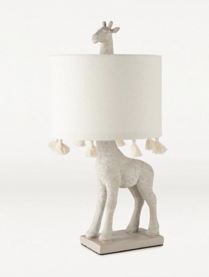 Natural Giraffe Table Lamp Home at ASDA