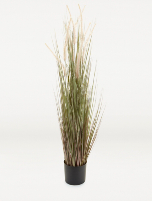Artificial Cat Tail Tall Grass 100cm Home at ASDA