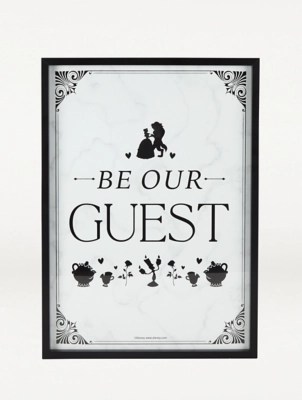 Disney Be Our Guest A3 Framed Print Home at ASDA
