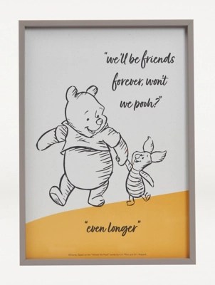 Disney Winnie the Pooh A3 Framed Print Home at ASDA