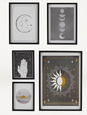 Celestial Gallery Wall Art Set of 5 Home at ASDA