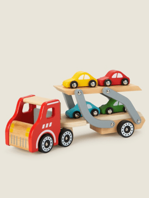 Wooden Car Transporter Toys & Character at ASDA