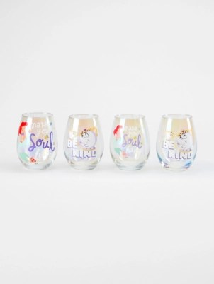 Disney Iridescent Hiball Tumbler Glass Set of 4 Home at ASDA
