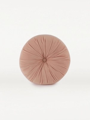 Pink Round Pinwheel Mini Cushion Home at ASDA