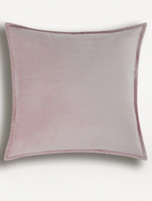 Pink Velvet Cushion Home at ASDA