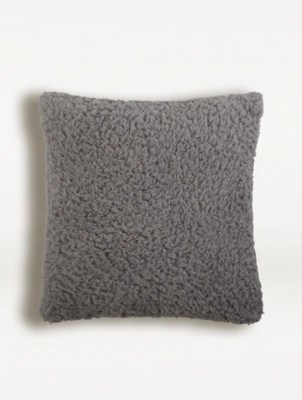 Grey Teddy Cushion Home at ASDA