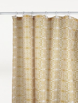 Honey Tile Shower Curtain Home at ASDA