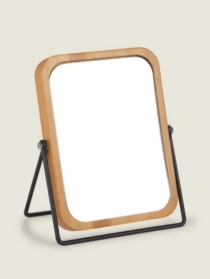 Just Wellness Bamboo Bathroom Mirror Home at ASDA