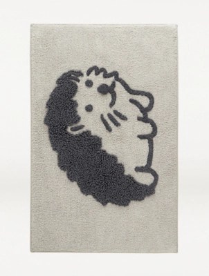 Grey Hedgehog Bath Mat Home at ASDA