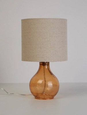 Brown Glass Table Lamp Home at ASDA