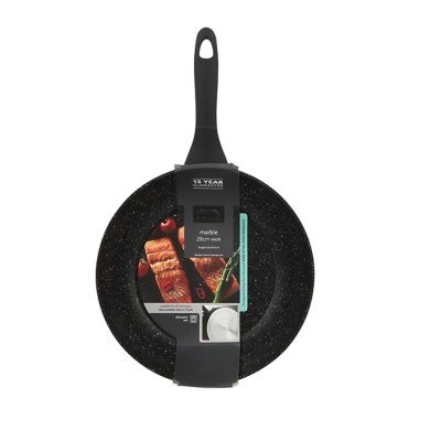 Marble Soft Grip 28cm NonStick Wok Home at ASDA