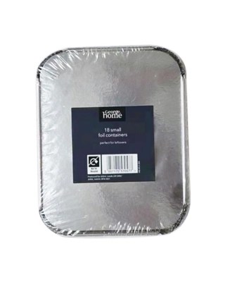 Silver Foil Small Containers & Lids Set of 18 Home at ASDA