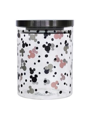 Mickey Mouse Grey & White Glass Canister Set of 3 Home at ASDA