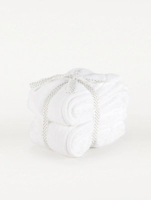 White Hooded Towels 2 Pack Baby at ASDA