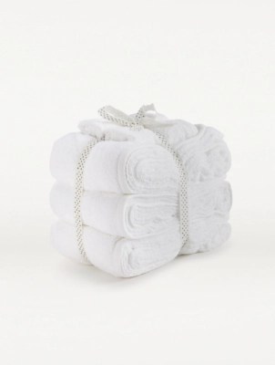 White Mixed Towels Bundle Baby at ASDA