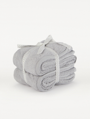 Grey Hooded Towels Set of 2 Baby at ASDA