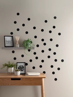 Black Polka Dot Wall Stickers Home at ASDA