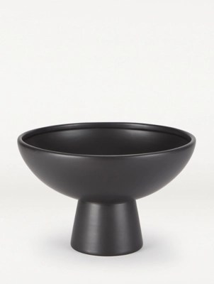Black Stoneware Bowl Home at ASDA