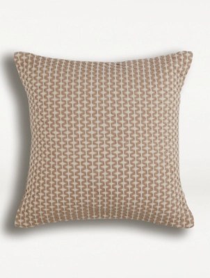 Pink Diamond Thread Cushion Home at ASDA