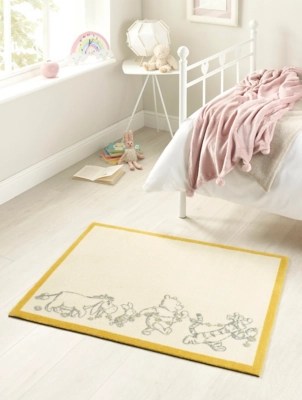 Disney Winnie The Pooh Cream Rug Home at ASDA