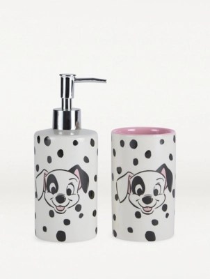 Disney 101 Dalmatians White Dispenser & Tumbler Set Home at ASDA