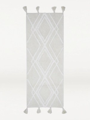 Natural Tribal Extra Long Bath Mat Home at ASDA