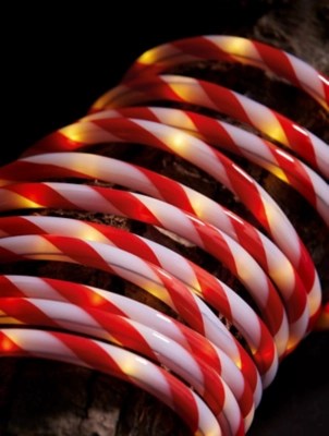 100 Red Candy Cane Rope Decorative Light Christmas at ASDA