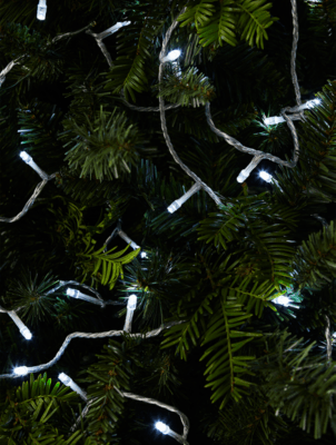 White LED String Lights on Clear Cable Various Lengths Christmas