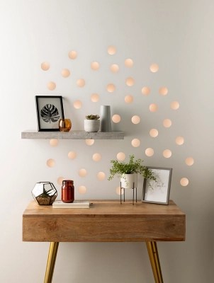 RoseGold Polka Dot Wall Stickers Home at ASDA