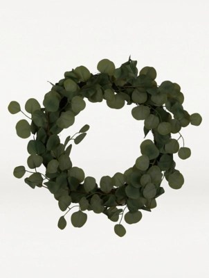 Artificial Eucalyptus Indoor Wreath Home at ASDA